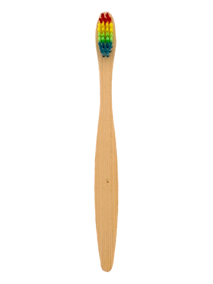 Brosse à dents enfant arc-en-ciel gravée LÉA